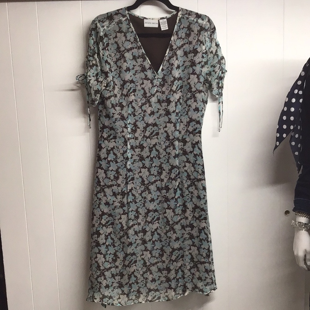 Antonio Melani Blue Floral V-Neck Women’s Dress